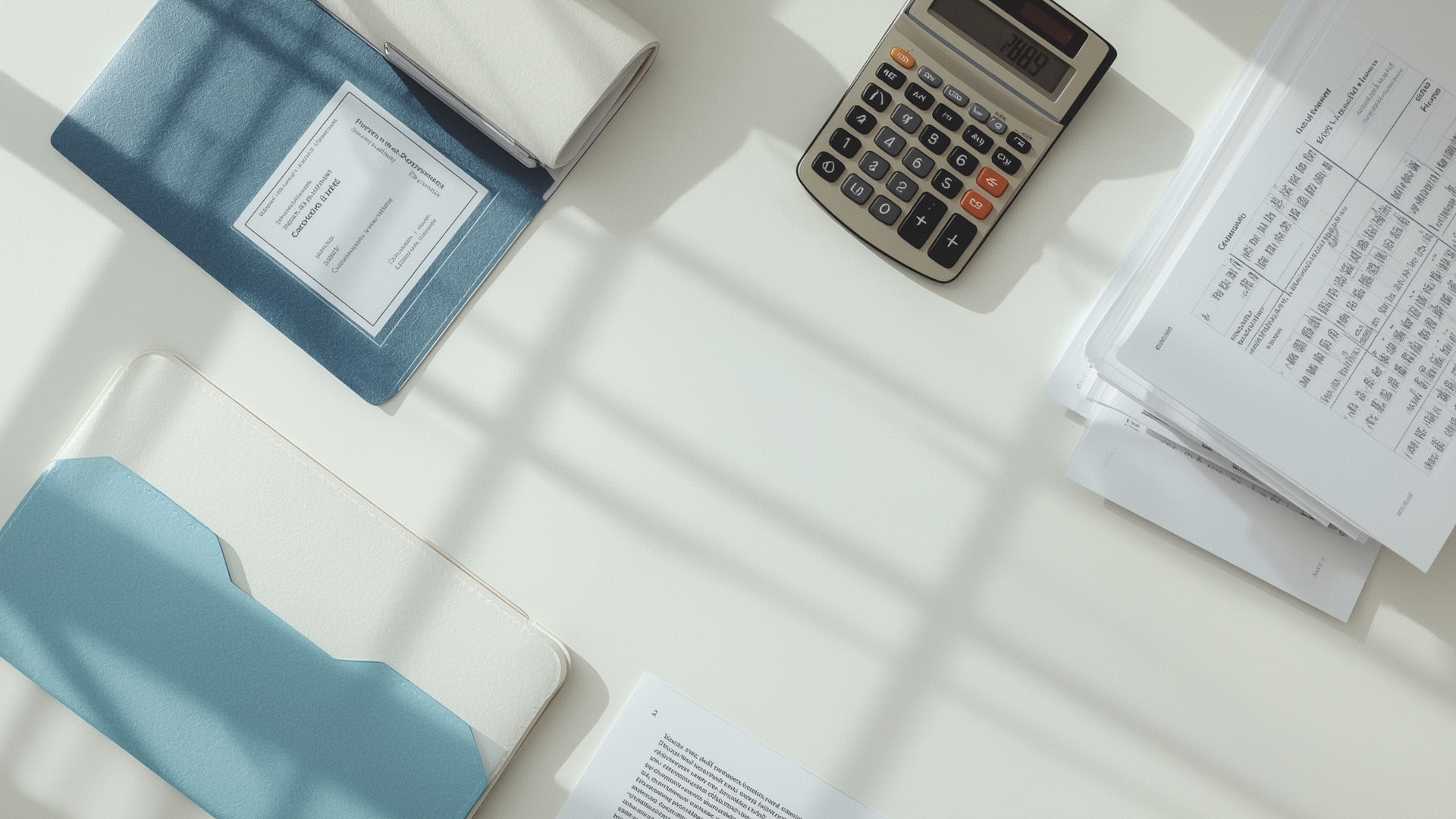 IRS tax forms and documents arranged on a clean white desk for cryptocurrency filing