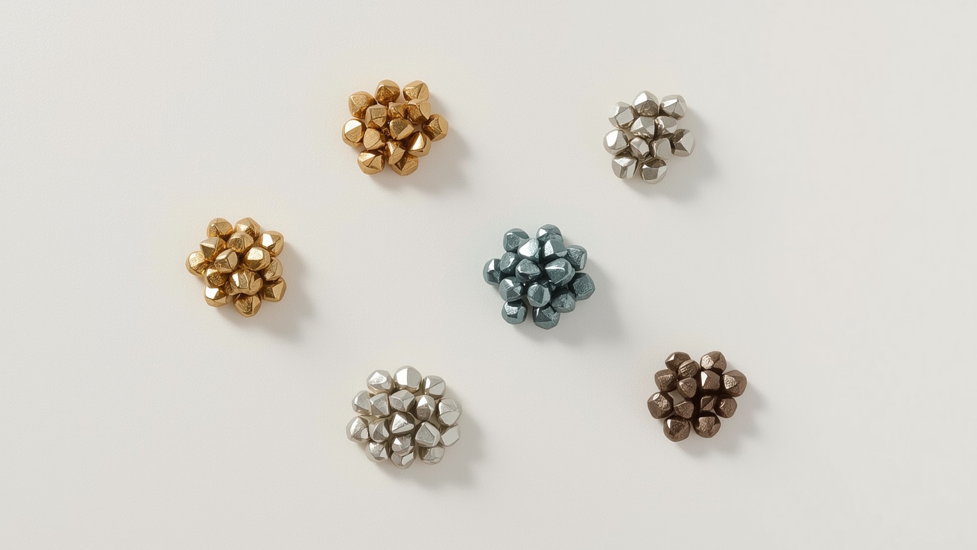 Overhead view of grouped colored tokens representing diversified crypto portfolio allocation strategy