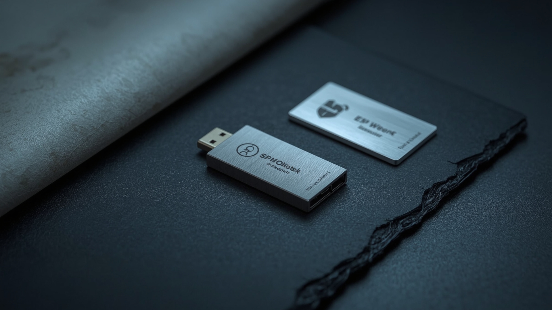 Hardware crypto wallet devices with offline seed phrase storage on dark surface