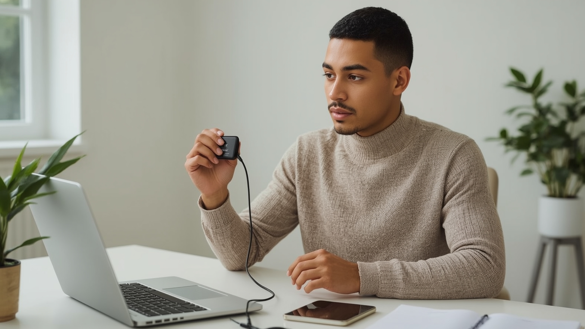 Person carefully transferring crypto from exchange to hardware wallet at home desk